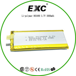 Exc803490 3000mAh Lithium Polymer Recharge Batteries
